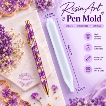 Resin Art Pen Mold – DIY Silicone Ballpoint Pen Making Mold